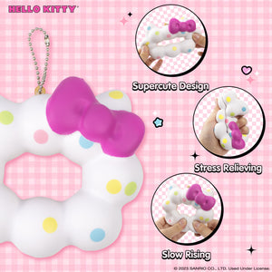 Hello Kitty Mochi Donut Squishy Keychain