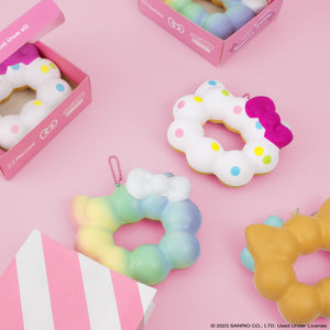 Hello Kitty Mochi Donut Squishy Keychain