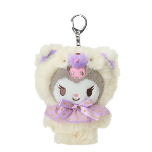 Kuromi Plush Keychain Mascot (Fluffy Teddy Bear Series) Accessory Japan Original