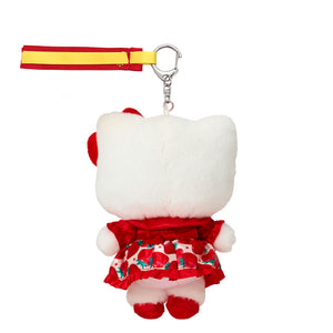 Hello Kitty Plush Mascot Keychain (Strawberry News 50th Anniv. Series) Accessory Japan Original