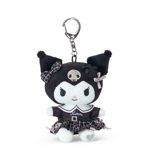 Kuromi Plush Mascot Keychain (Silver Houndstooth Series) Accessory Japan Original