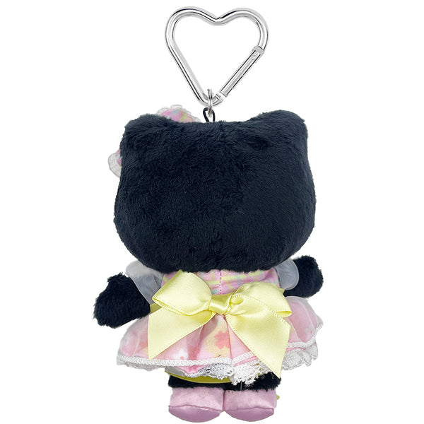 Hello Kitty Black Plush Mascot Keychain (50th Anniv. Floral Series)