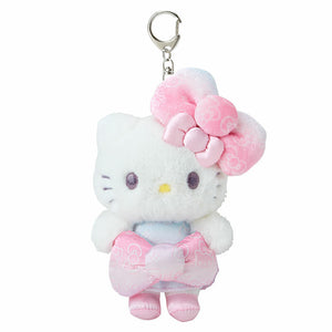 Hello Kitty Plush Mascot Keychain 50th Anniv. (Fashionable Ribbons Series) Accessory Japan Original