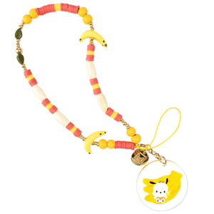 Pochacco Banana Beaded Charm Mobile Phone Wrist Strap Accessory Hamee.com - Hamee US