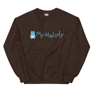 My Melody Teardrop Logo Classic Crewneck Apparel Printful Dark Chocolate S