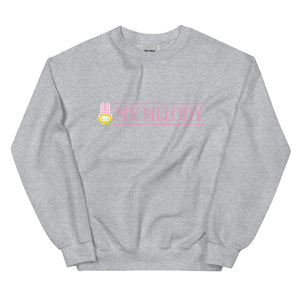 My Melody Gingham Logo Classic Crewneck Apparel Printful Sport Grey S