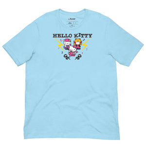 Hello Kitty Rock Show Trio Tee Apparel Printful Ocean Blue S
