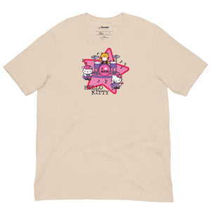 Hello Kitty I Love Rock Tee Apparel Printful Soft Cream XS