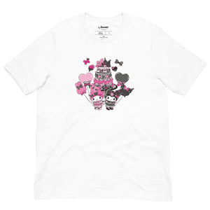 My Melody 50th Anniversary and Kuromi 20th Anniversary Tee (Cake) Apparel Printful White XS