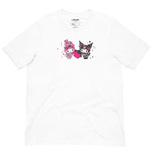 My Melody 50th Anniversary and Kuromi 20th Anniversary Tee (Hearts) Apparel Printful White XS