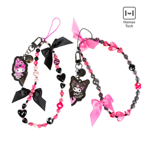 My Melody 50th & Kuromi 20th Anniversary 2-pc Bead Charm Strap Set Accessory Hamee.com - Hamee US