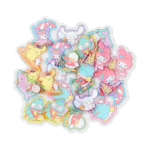 Sanrio Characters 24-Piece Summer Tee Mini Sticker Pack Stationery Japan Original   