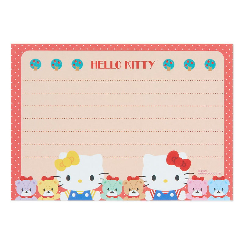 Hello Kitty Memo Pad &amp; Sticker Set Stationery Japan Original   