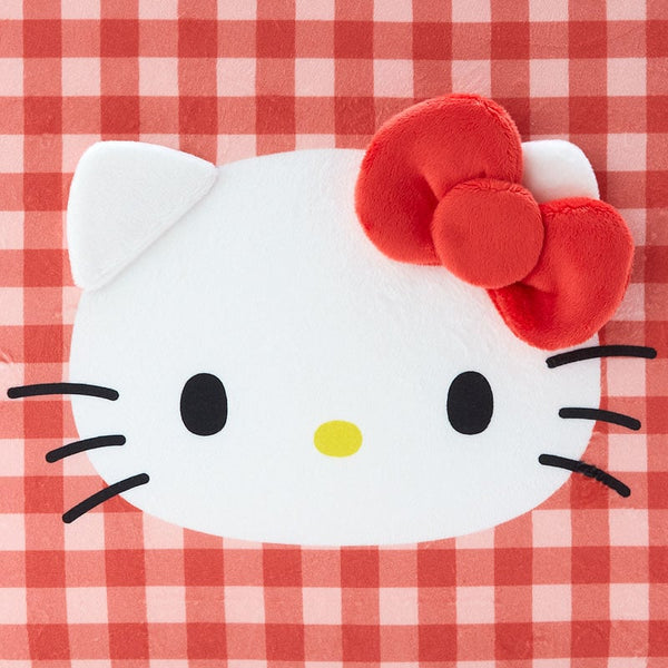 Hello Kitty チェック柄クッション 約70cm Hello Kitty Floor Face Cushion