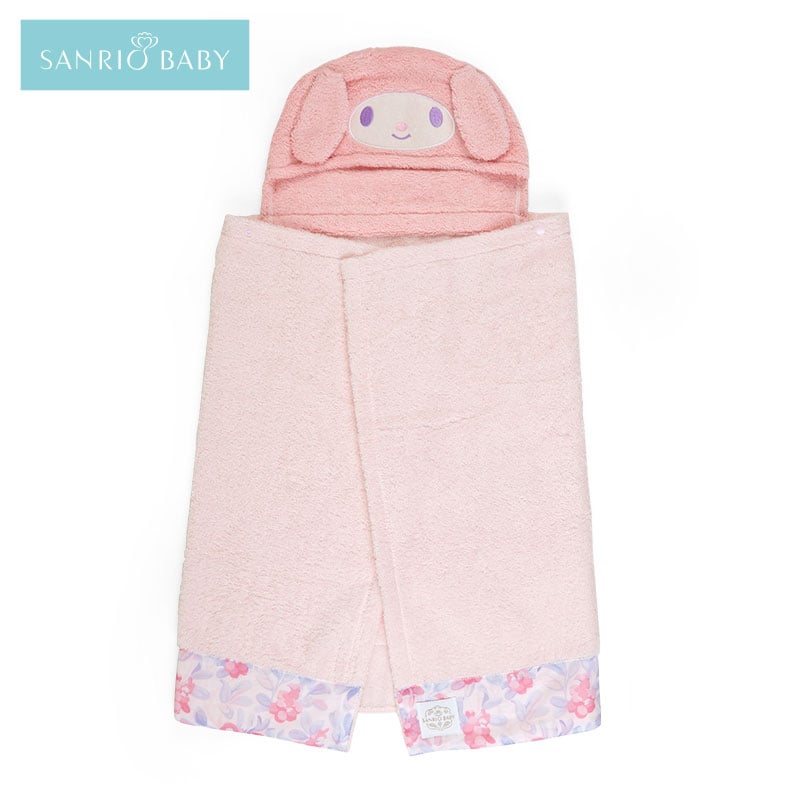 Sanrio Baby My Melody Hooded Bath Wrap Kids Japan Original   