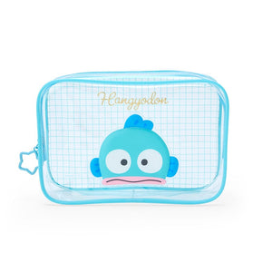 Hangyodon Clear Grid Zipper Pouch Bags Japan Original