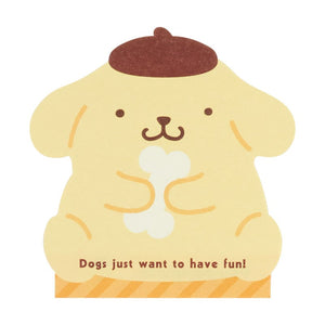 Pompompurin Die-cut Memo Pad (Expressions) Stationery Japan Original