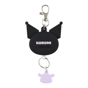 Kuromi Bestie Face Badge Reel Accessory Japan Original