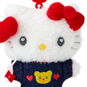 Hello Kitty Keychain Mascot Clip (Denim Patch Series) Accessory Japan Original