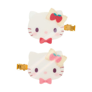 Hello Kitty 2-Pc Hair Clip Set (Sweet Shortcake Series) Accessory Japan Original