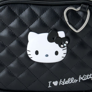 Hello Kitty Black Quilted Zipper Pouch (I Love Hello Kitty Series) Bags Japan Original