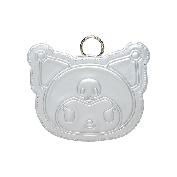 Kuromi Mini Zipper Pouch (Silver Houndstooth Series)