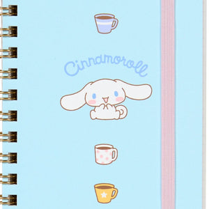 Cinnamoroll Slim Spiral Notebook (Elastic Closure) Stationery Japan Original