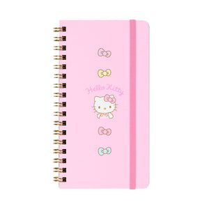 Hello Kitty Slim Spiral Notebook (Elastic Closure) Stationery Japan Original