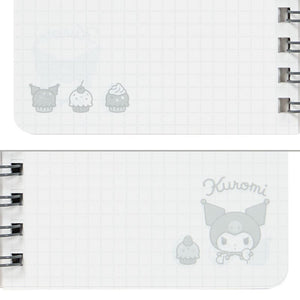 Kuromi Slim Spiral Notebook (Elastic Closure) Stationery Japan Original