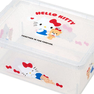 Hello Kitty Clear Glitter Storage Bin (S) Home Goods Japan Original