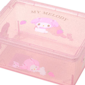 My Melody Clear Glitter Storage Bin (S) Home Goods Japan Original