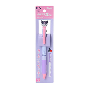 Kuromi 2-Color Pentel EnerGel Retractable Pen Stationery Japan Original