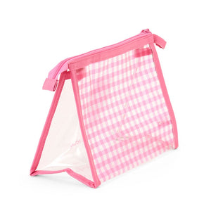 Hello Kitty Clear Gingham Zipper Pouch Bags Japan Original
