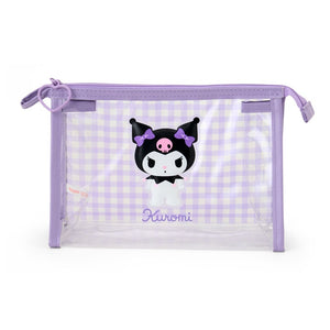 Kuromi Clear Gingham Zipper Pouch Bags Japan Original