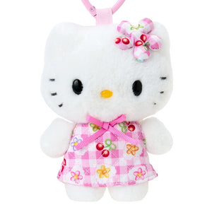 Hello Kitty Plush Mascot Keychain (Retro Quilt Series) Accessory Japan Original