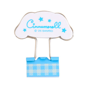 Cinnamoroll Gingham Binder Clips (Set of 3) Stationery Japan Original