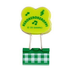 Keroppi Gingham Binder Clips (Set of 3) Stationery Japan Original