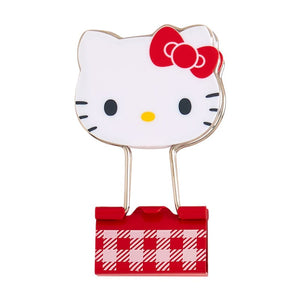 Hello Kitty Gingham Binder Clips (Set of 3) Stationery Japan Original