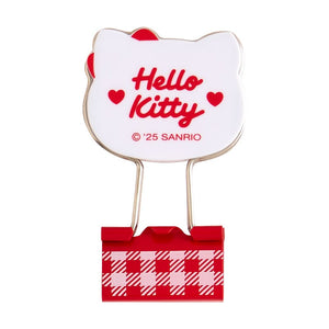 Hello Kitty Gingham Binder Clips (Set of 3) Stationery Japan Original