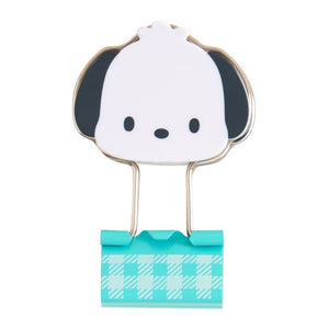 Pochacco Gingham Binder Clips (Set of 3) Stationery Japan Original