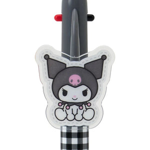 Kuromi 2-Color Gingham Retractable Pen Stationery Japan Original