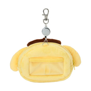 Pompompurin Plush ID Badge Holder & Reel Accessory Japan Original