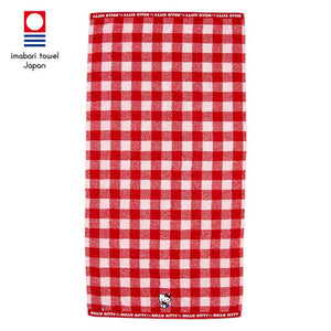 Hello Kitty Gingham Imabari Bath Towel Home Goods Japan Original