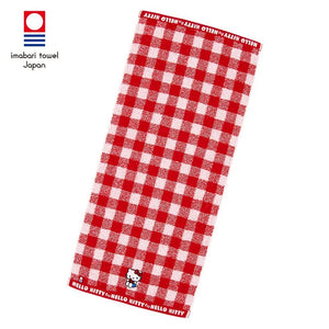 Hello Kitty Gingham Imabari Hand Towel Home Goods Japan Original