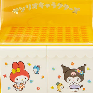 Sanrio Characters Mini Yellow Storage Chest (Retro Room Series) Home Goods Japan Original   