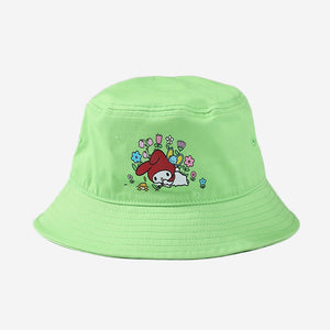 My Melody x Dumbgood Green Bucket Hat Accessory BIOWORLD   