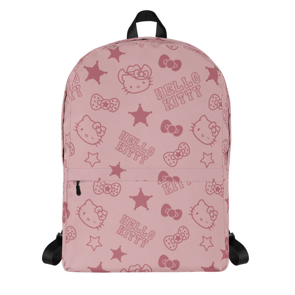 Hello Kitty Pink Western All-over Print Backpack Hello Kitty Pink Western All-over Print Backpack
