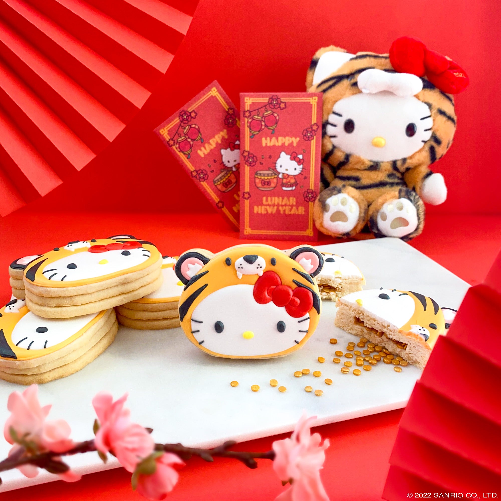 Lunar New Year Hello Kitty Tiger Almond Surprise Cookie