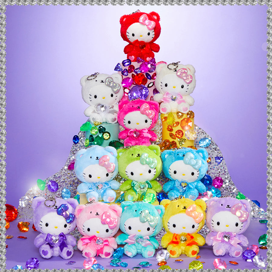 Image of the Hello Kitty Birthstone Teddy Series. 