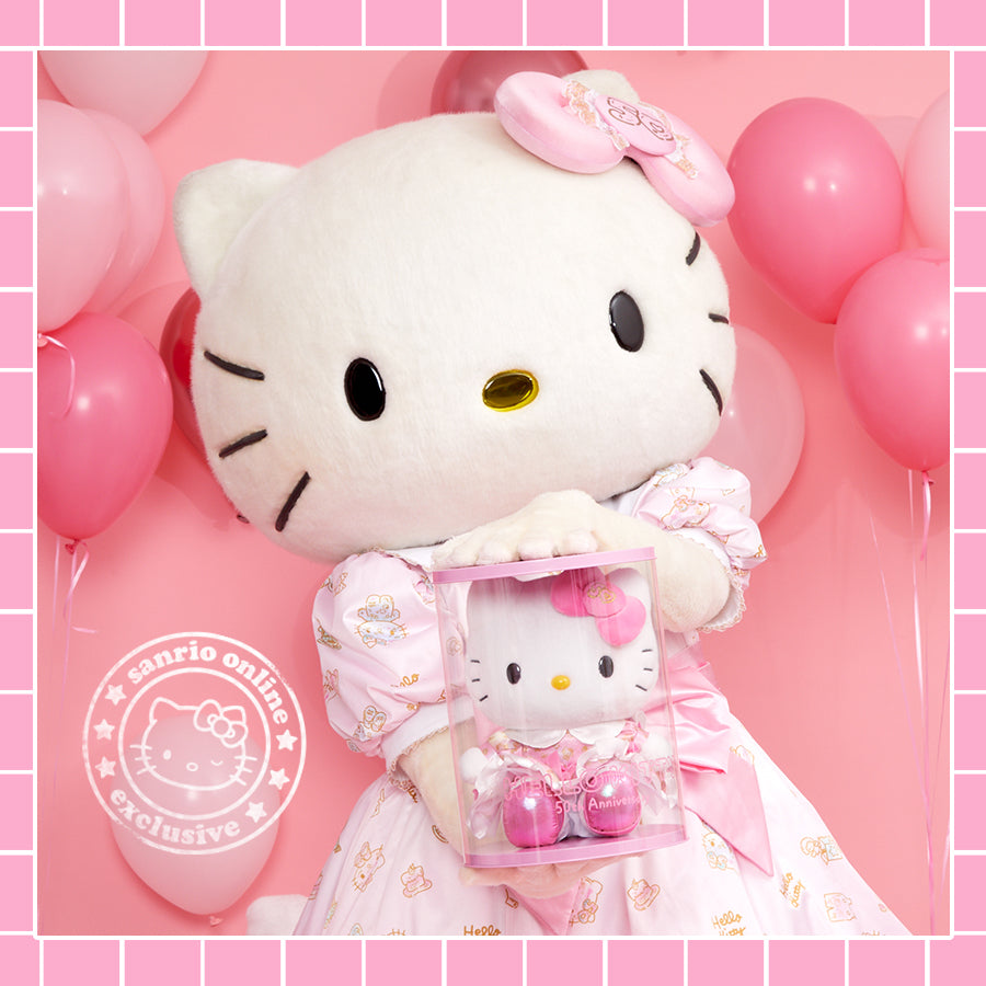 Image of Sanrio Online Exclusive Hello Kitty 50th Anniversary Plush.